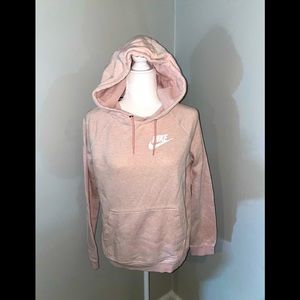Nike pink hooded sweatshirt